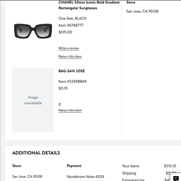 Chanel Rectangle sunglasses - Picture 12 of 12